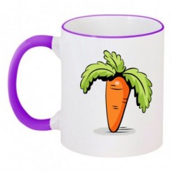 Чашка двухцветная Морковка - Moda Print