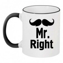 Чашка двухцветная Mr. Right - Moda Print