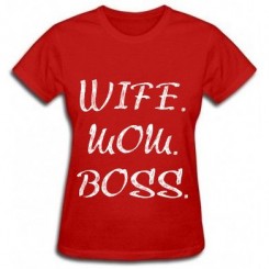   Wife Mom Boss - Moda Print