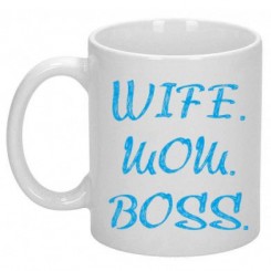  Wife Mom Boss - Moda Print